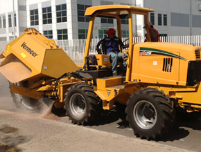 Canalización con Zanjadora